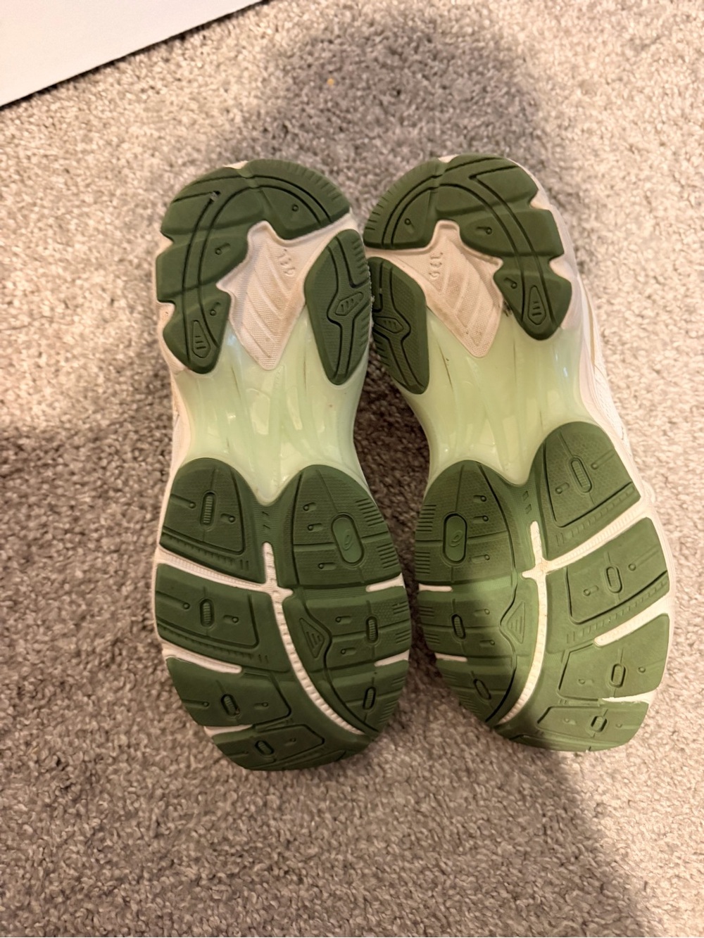 ASICS Women's Cream and Light Green Athletic Sneakers - Picture 3 of 5
